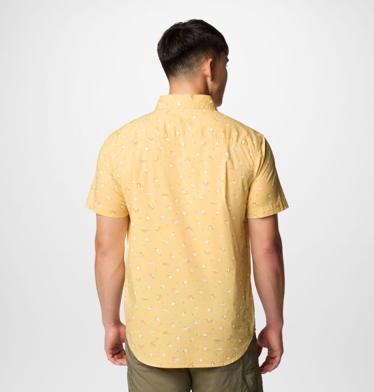 Men's Rapid Rivers Printed Short Sleeve Shirt, Color: Sand Dune Deserted, image 3