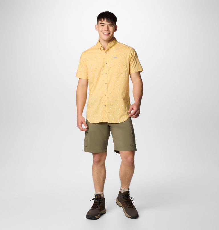 Men's Rapid Rivers Printed Short Sleeve Shirt, Color: Sand Dune Deserted, image 2