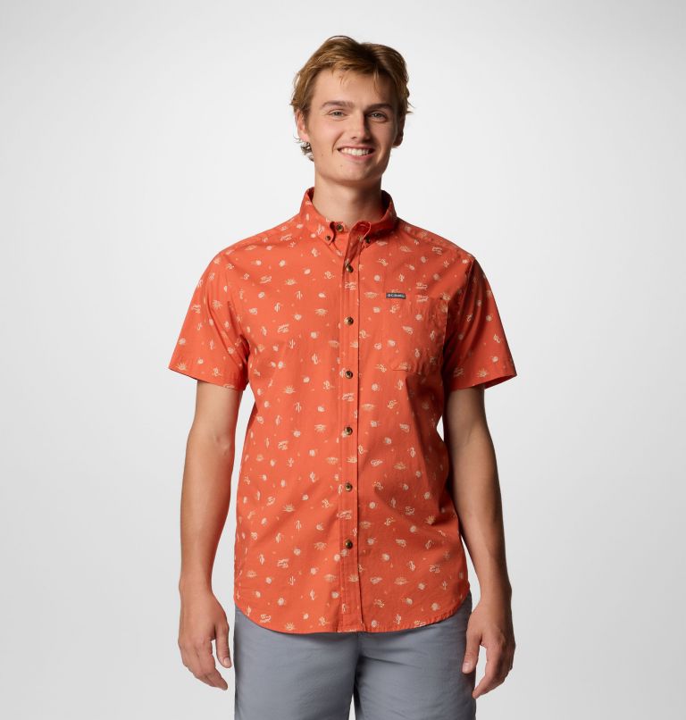 Men's Rapid Rivers Printed Short Sleeve Shirt, Color: Tuscan Deserted, image 1