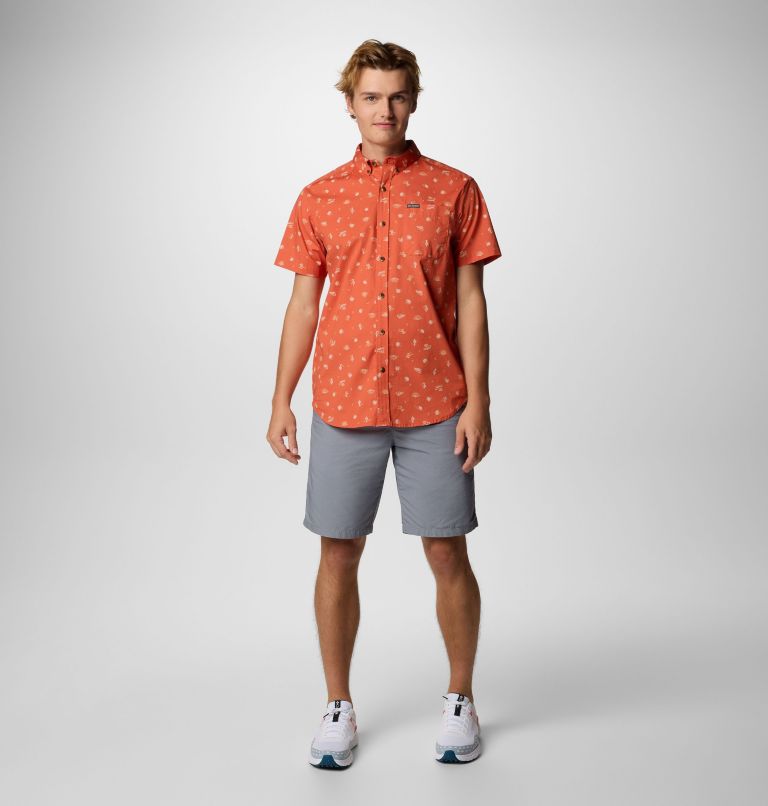 Men's Rapid Rivers Printed Short Sleeve Shirt, Color: Tuscan Deserted, image 2