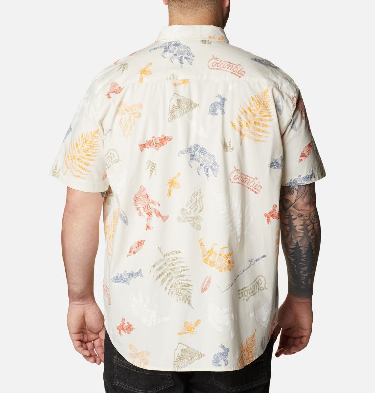 Thumbnail: Chemise à manches courtes imprimée Rapid Rivers pour homme – Tailles fortes, Color: Chalk Wanderlandia, image 2