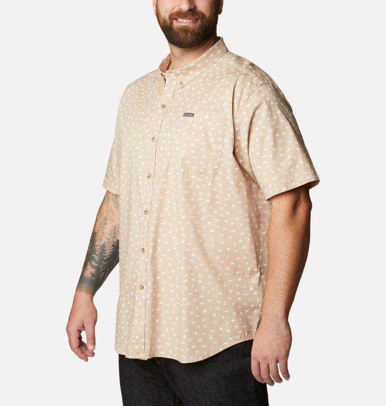 Men's Rapid Rivers Printed Short Sleeve Shirt – Big, Color: Ancient Fossil Camp Icon, image 5