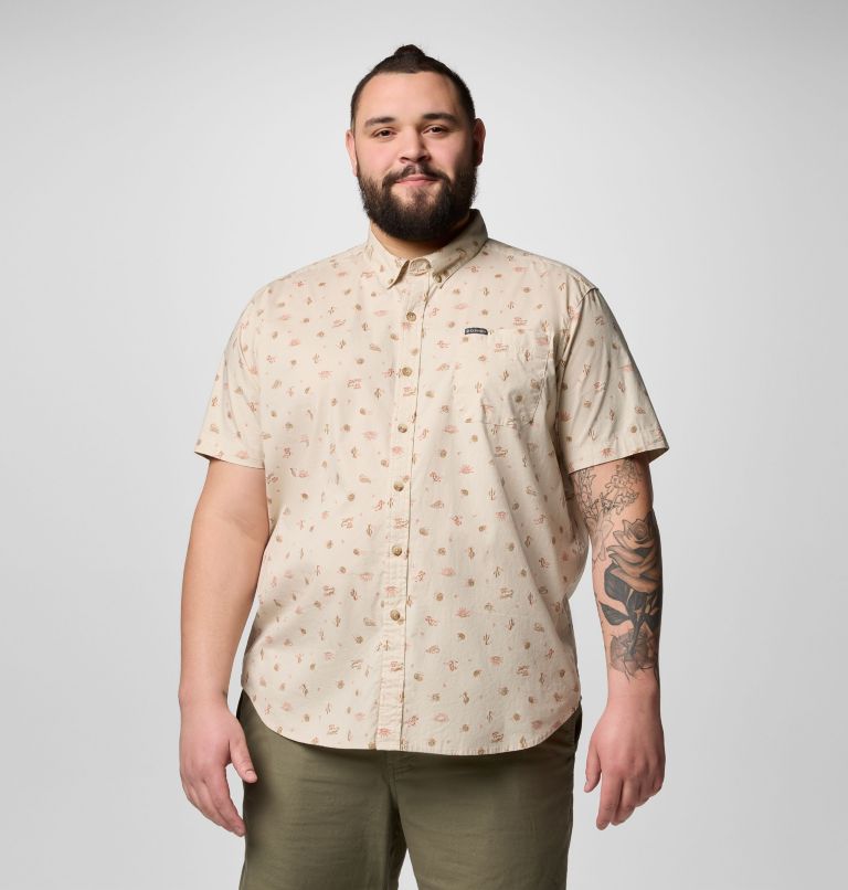 Men's Rapid Rivers Printed Short Sleeve Shirt – Big, Color: Dark Stone Deserted, image 1