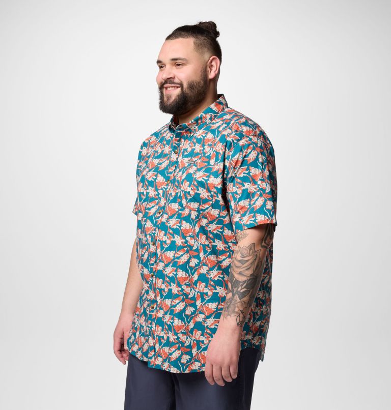 Men's Rapid Rivers Printed Short Sleeve Shirt – Big, Color: River Blue Vined, image 4