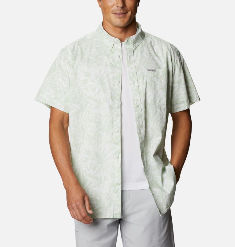 Rapid Rivers Printed Short Sleeve Shirt | 390 | 4X, Color: Sea Sprite Toucanical, image 1