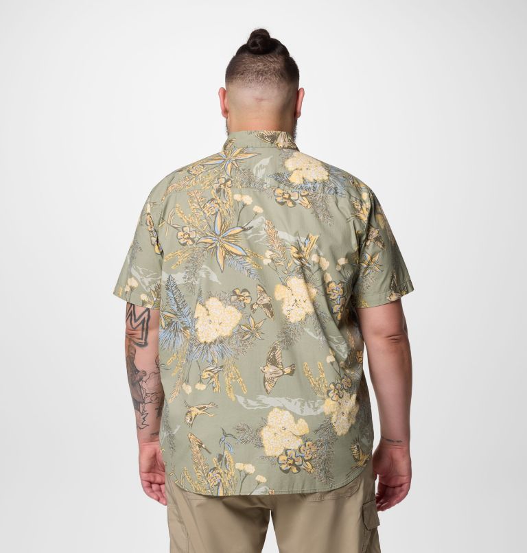 Men's Rapid Rivers Printed Short Sleeve Shirt – Big, Color: Stone Green Outbacked, image 3
