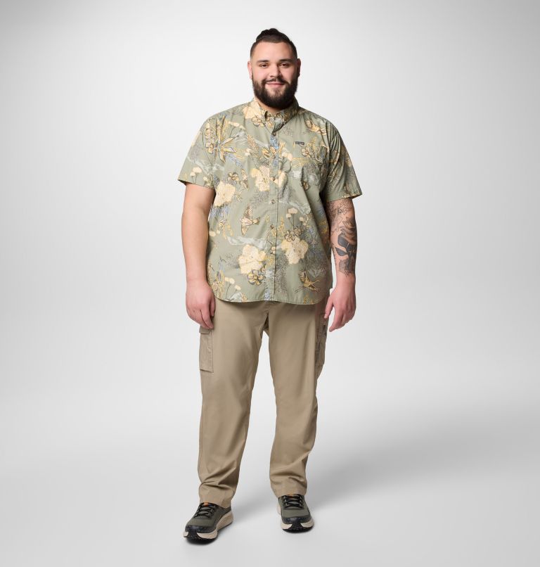 Men's Rapid Rivers Printed Short Sleeve Shirt – Big, Color: Stone Green Outbacked, image 2