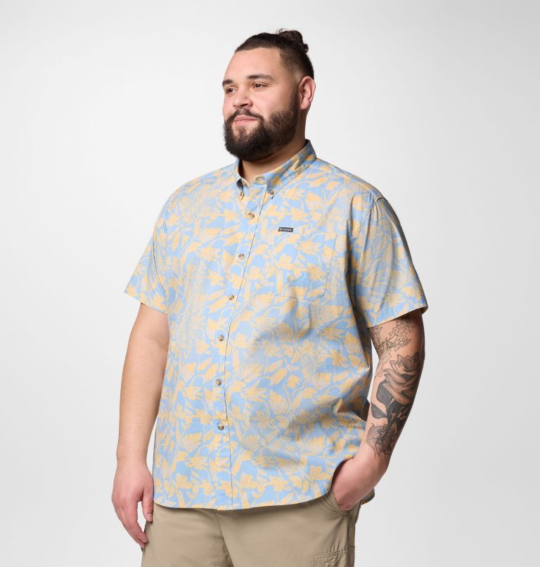 Men's Rapid Rivers Printed Short Sleeve Shirt – Big, Color: Ripple Blue Vined, image 4