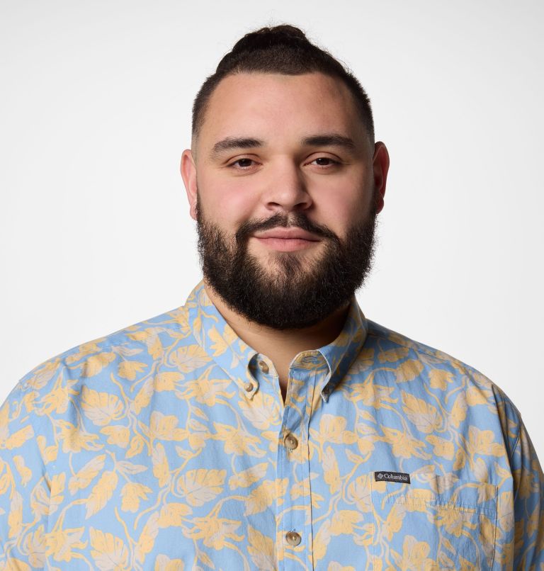 Men's Rapid Rivers Printed Short Sleeve Shirt – Big, Color: Ripple Blue Vined, image 5