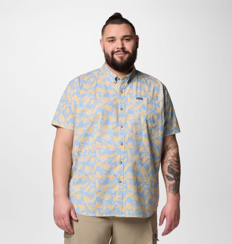 Men's Rapid Rivers Printed Short Sleeve Shirt – Big, Color: Ripple Blue Vined, image 1