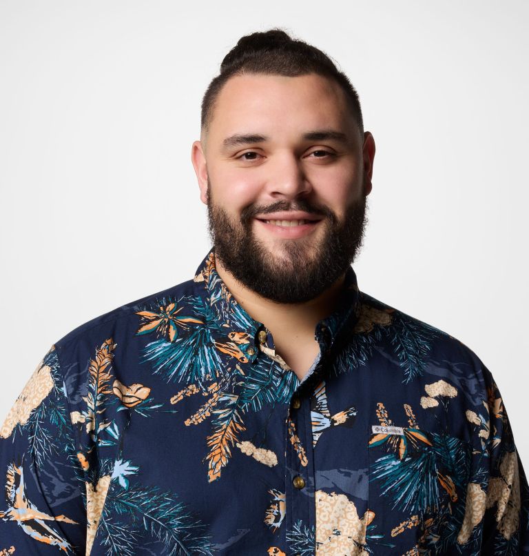 Men's Rapid Rivers Printed Short Sleeve Shirt – Big, Color: Collegiate Navy Outbacked, image 5