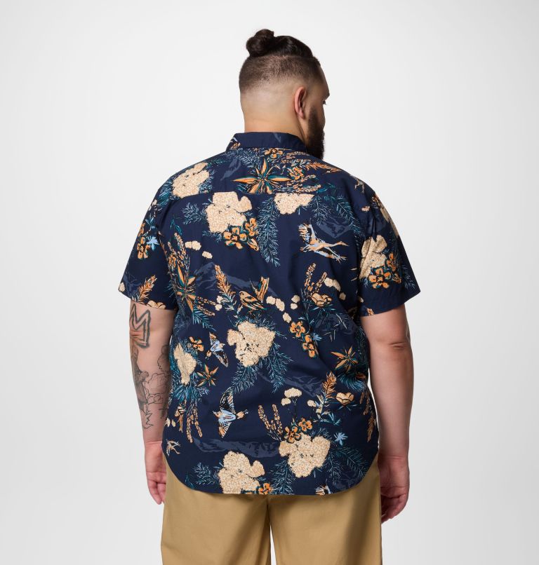 Men's Rapid Rivers Printed Short Sleeve Shirt – Big, Color: Collegiate Navy Outbacked, image 3