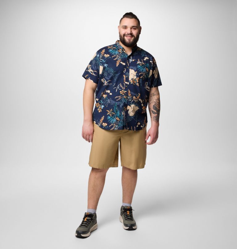 Men's Rapid Rivers Printed Short Sleeve Shirt – Big, Color: Collegiate Navy Outbacked, image 2