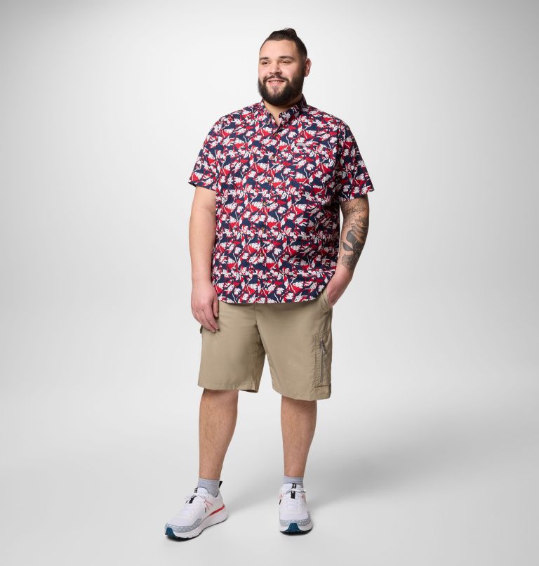 Men's Rapid Rivers Printed Short Sleeve Shirt – Big, Color: Collegiate Navy Vined, image 2