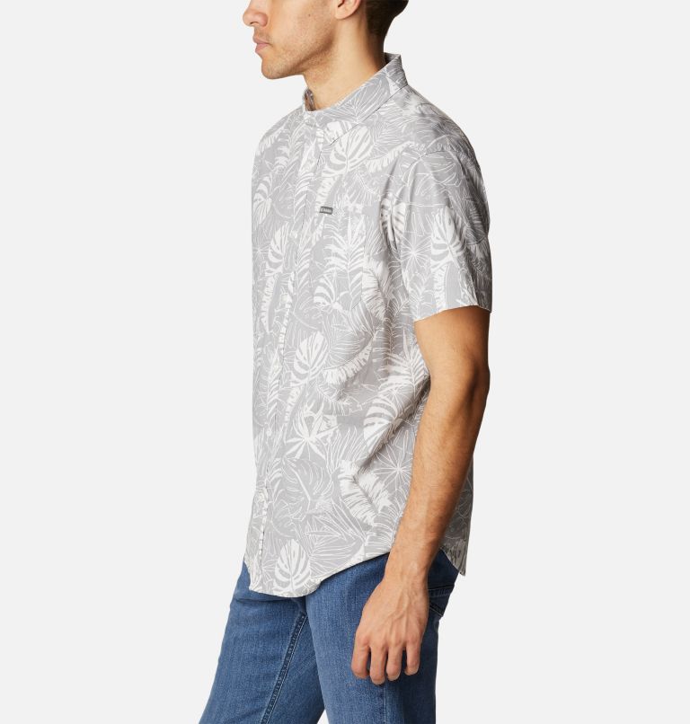Chemise à manches courtes imprimée Rapid Rivers pour homme – Grandes tailles, Color: Columbia Grey King Palms