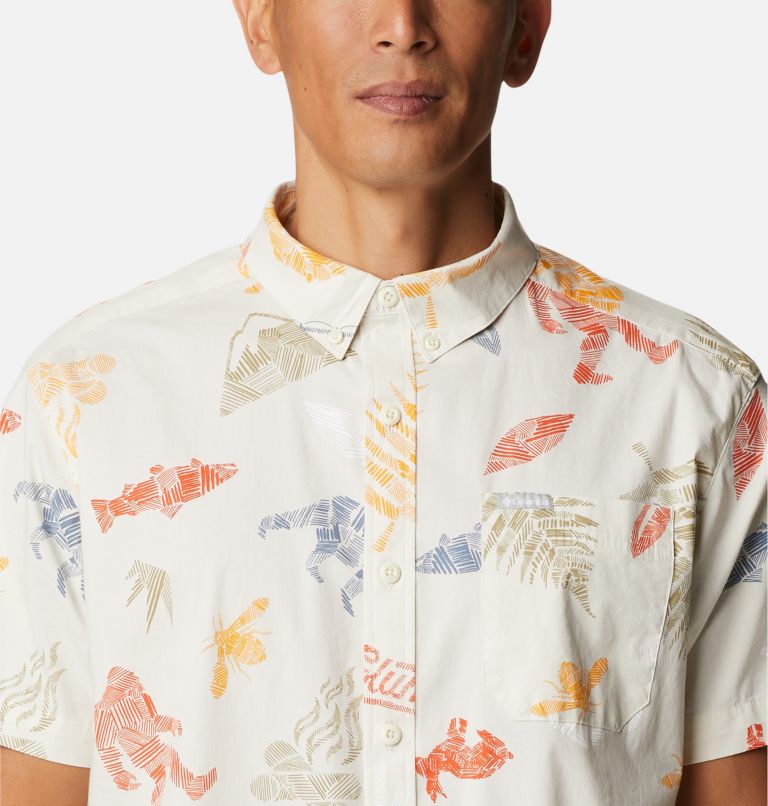 Chemise à manches courtes imprimée Rapid Rivers pour homme – Grandes tailles, Color: Chalk Wanderlandia, image 4