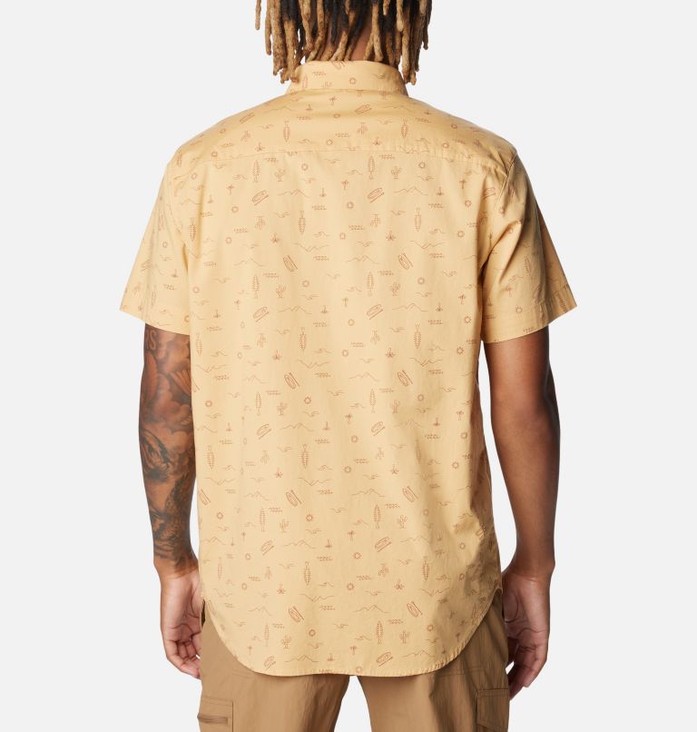 Men's Rapid Rivers Printed Short Sleeve Shirt – Tall, Color: Light Camel Explorer, image 2