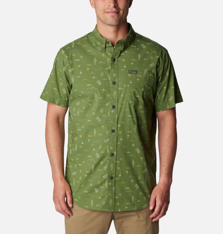 Men's Rapid Rivers Printed Short Sleeve Shirt – Tall, Color: Canteen Explorer, image 1