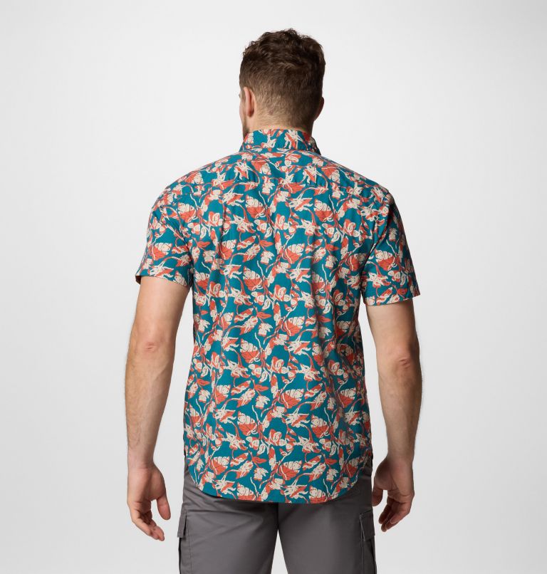 Men's Rapid Rivers Printed Short Sleeve Shirt – Tall, Color: River Blue Vined, image 3