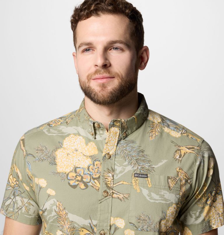 Chemise à manches courtes imprimée Rapid Rivers pour homme – Grandes tailles, Color: Stone Green Outbacked, image 5