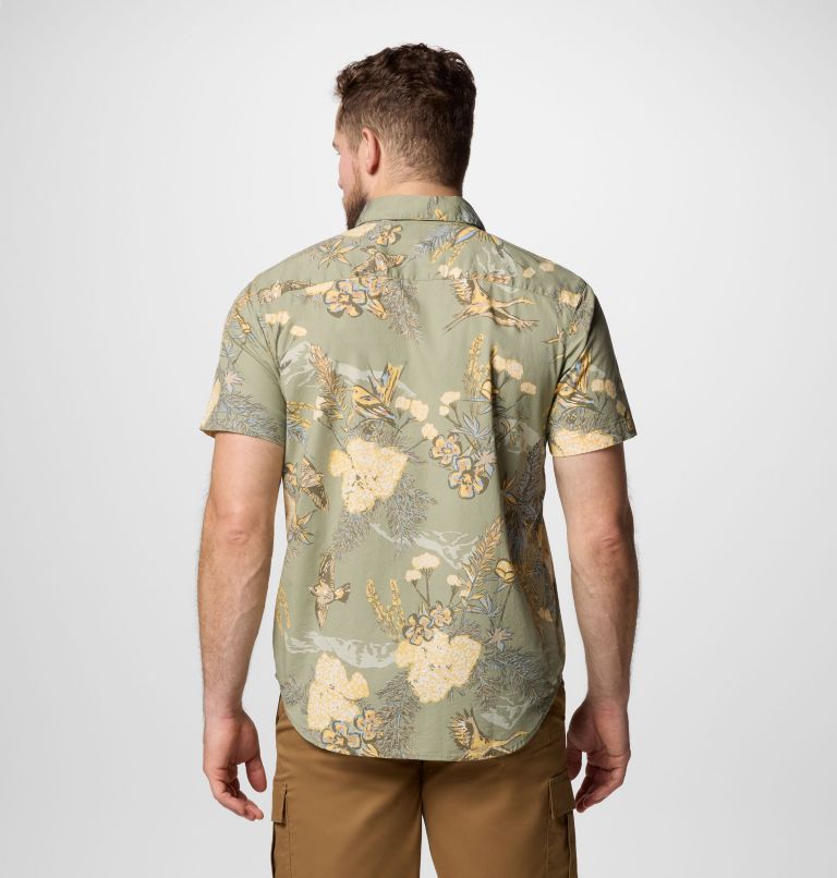 Chemise à manches courtes imprimée Rapid Rivers pour homme – Grandes tailles, Color: Stone Green Outbacked, image 3