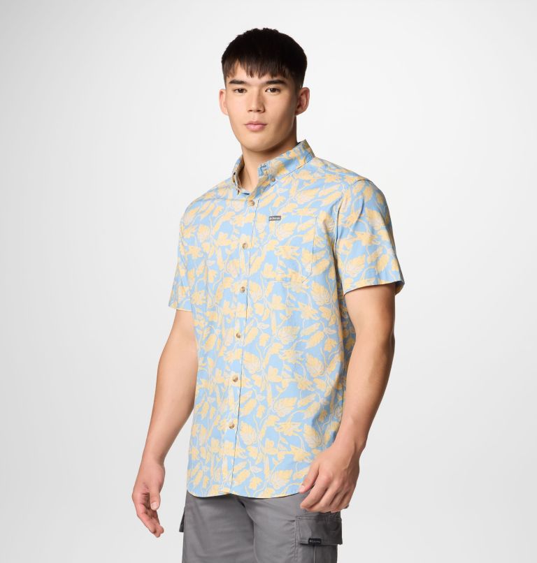 Men's Rapid Rivers Printed Short Sleeve Shirt – Tall, Color: Ripple Blue Vined, image 4
