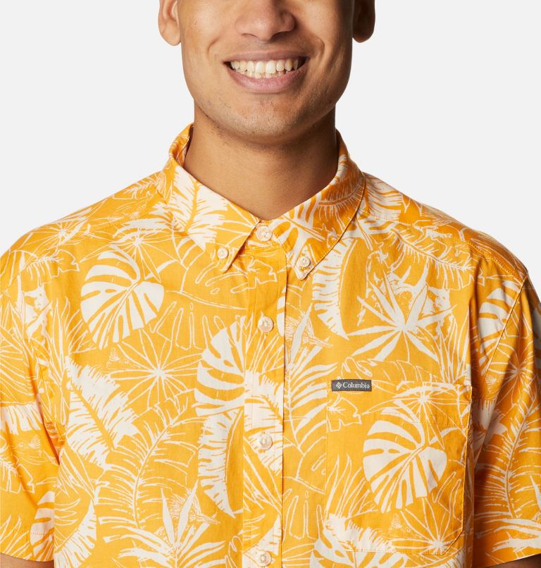 Chemise à manches courtes imprimée Rapid Rivers pour homme – Grandes tailles, Color: Mango King Palms, image 4