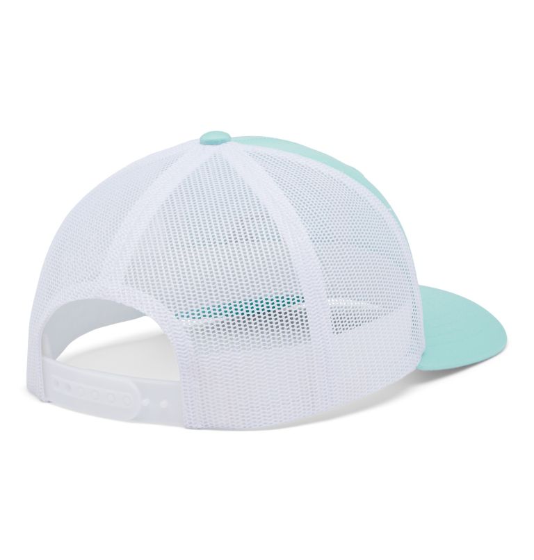 Columbia Youth Snap Back, Color: Spray, White, Smiley Tent, image 2