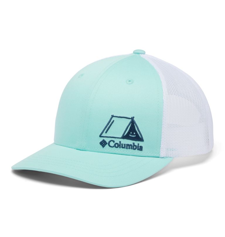 Columbia Youth Snap Back, Color: Spray, White, Smiley Tent, image 1