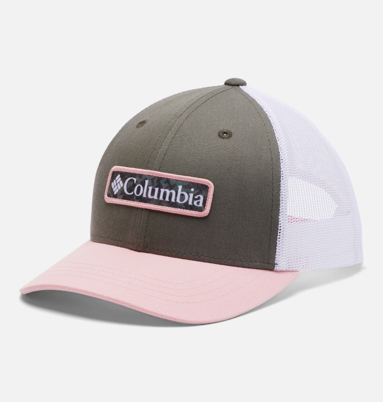 Columbia Youth Snap Back Hat | 398 | O/S, Color: Stone Green, Faux Pink, image 1