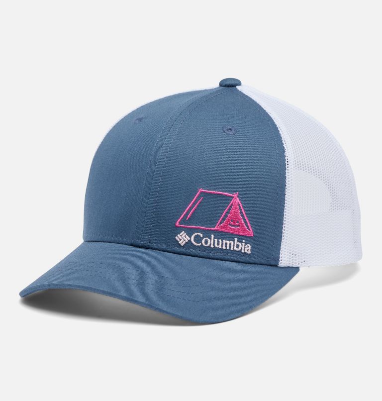 Youth Columbia Snap Back Cap, Color: Nocturnal, White, Smiley Tent, image 1