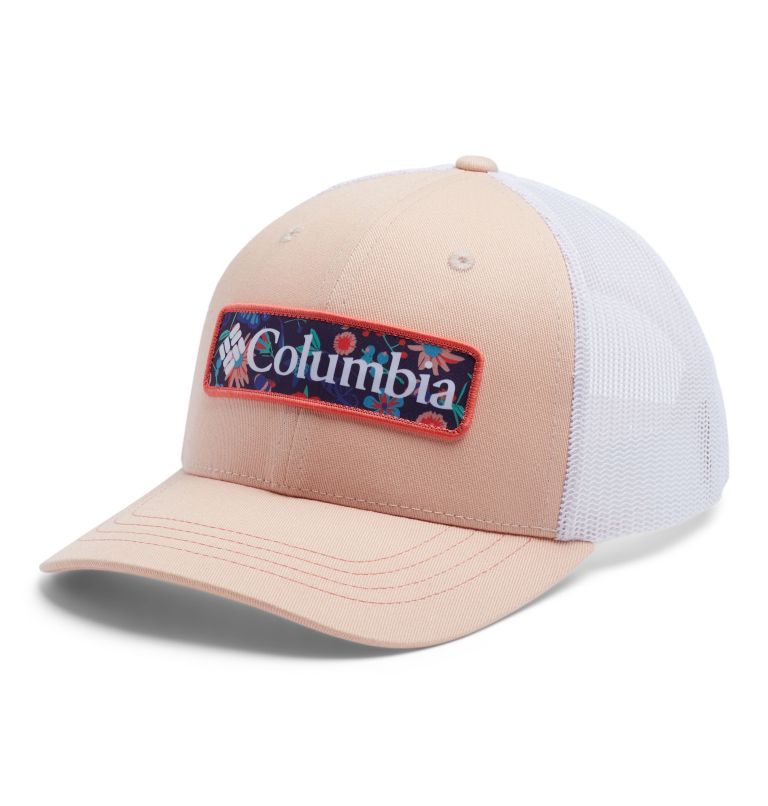 Columbia Youth Snap Back Hat | 870 | O/S, Color: Peach Cloud, Flower Columbia, image 1