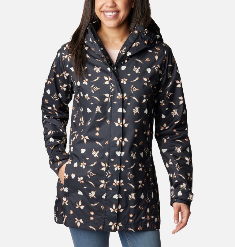 Womens patterned 2025 rain jacket