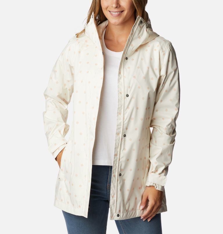 Women’s Splash A Little II Rain Jacket, Color: Chalk Swell Dots Print, image 6