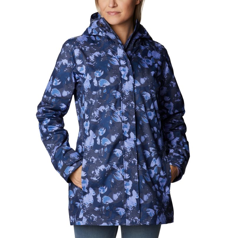 Women’s Splash A Little II Rain Jacket, Color: Nocturnal Solarized Tonal, image 1