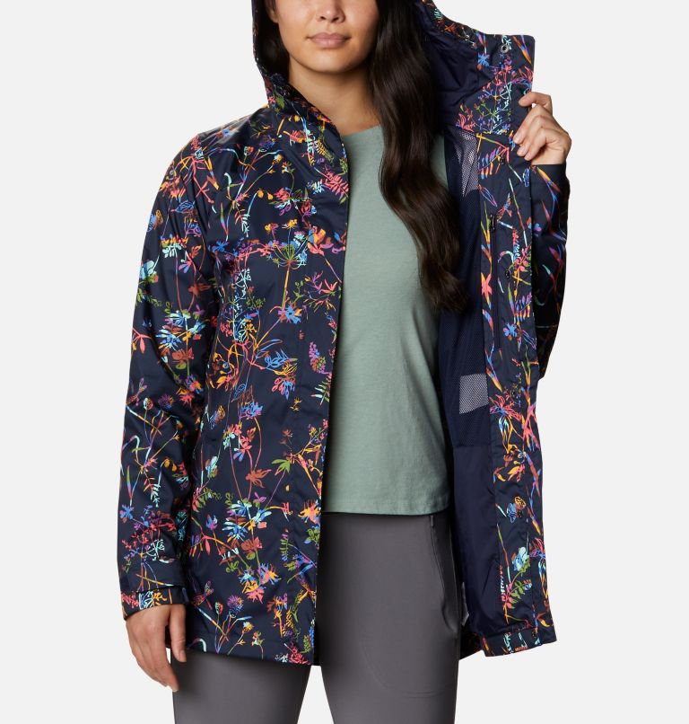 Manteau Splash A Little II pour femme, Color: Dark Nocturnal Art Bouquet Multi Print, image 5