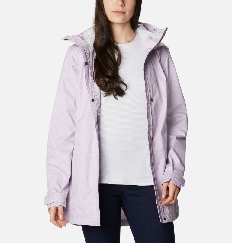 Women’s Splash A Little II Rain Jacket, Color: Pale Lilac Spacey Dots Print, image 1