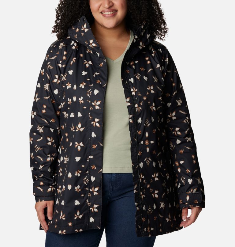 Black raincoat cheap plus size