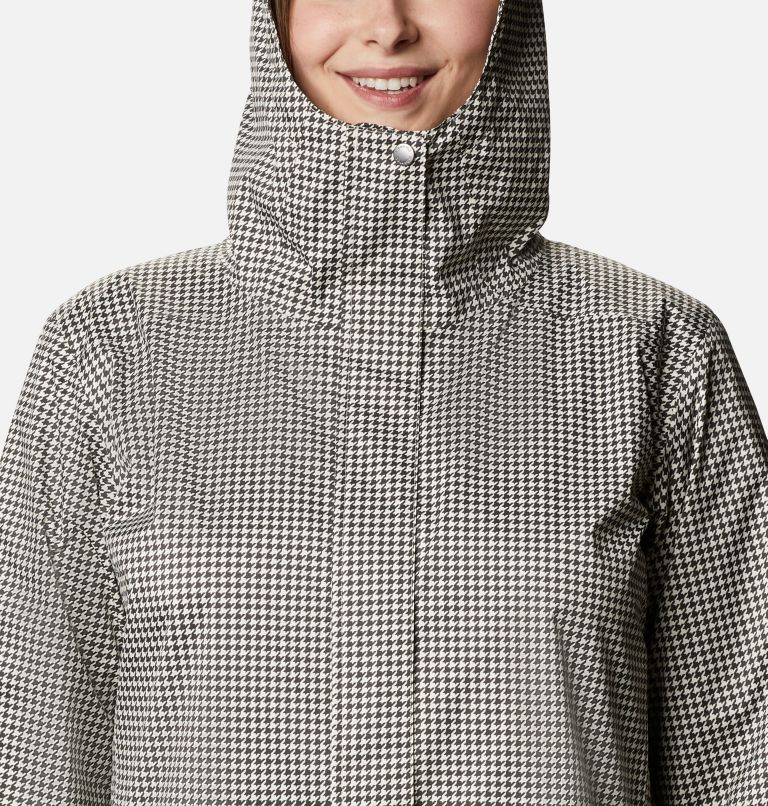 Women’s Splash A Little II Rain Jacket - Plus Size, Color: Chalk Houndstooth Print, image 4