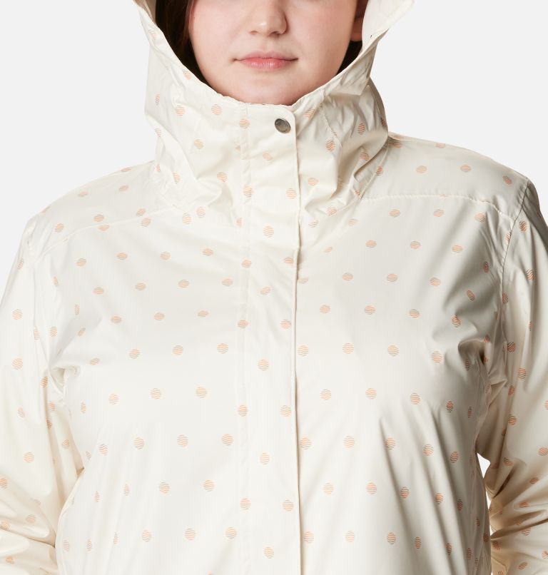 Women’s Splash A Little II Rain Jacket - Plus Size, Color: Chalk Swell Dots Print, image 4