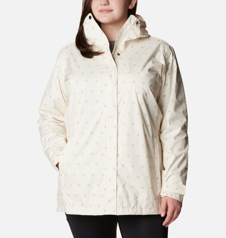 Thumbnail: Women’s Splash A Little II Rain Jacket - Plus Size, Color: Chalk Swell Dots Print, image 1