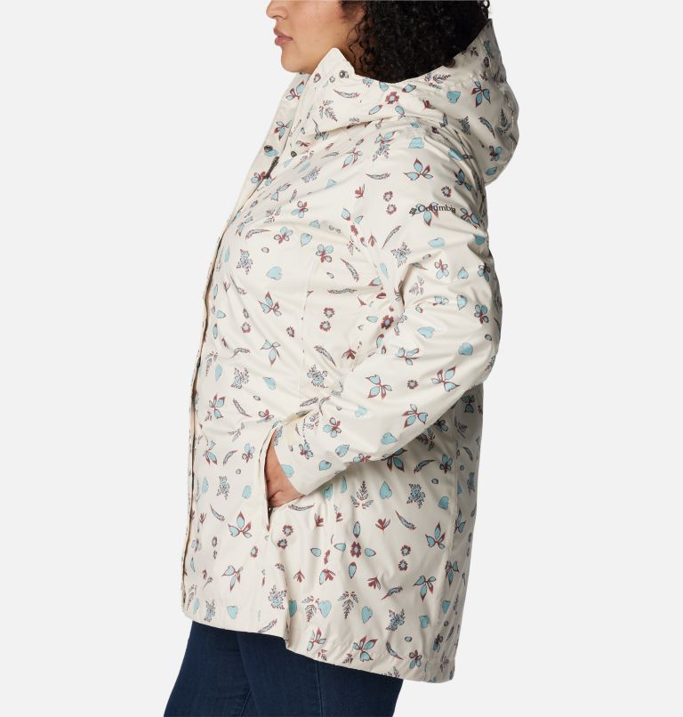 Women’s Splash A Little II Rain Jacket - Plus Size, Color: Chalk Cyanofrond Print, image 3