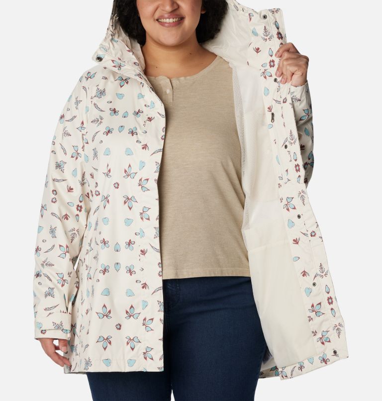 Thumbnail: Women’s Splash A Little II Rain Jacket - Plus Size, Color: Chalk Cyanofrond Print, image 5