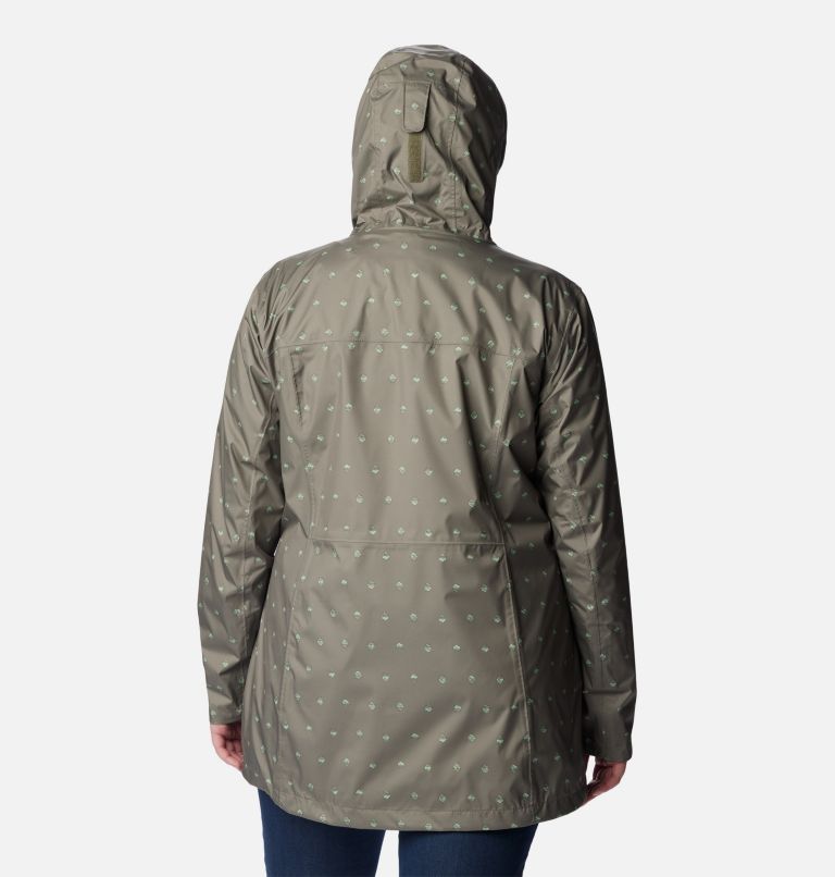 Women’s Splash A Little II Rain Jacket - Plus Size, Color: Stone Green Swell Dots Print, image 2