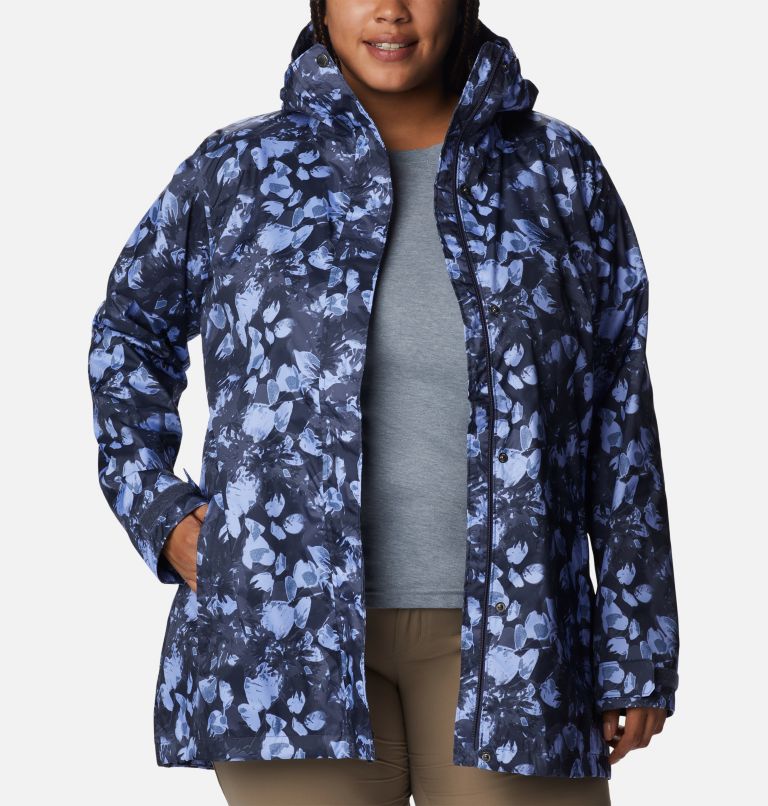 Women’s Splash A Little II Rain Jacket - Plus Size, Color: Nocturnal Solarized Tonal, image 6