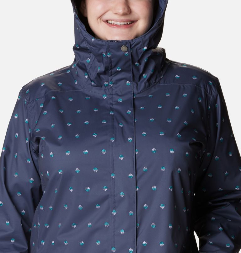 Thumbnail: Women’s Splash A Little II Rain Jacket - Plus Size, Color: Nocturnal Swell Dots Print, image 4