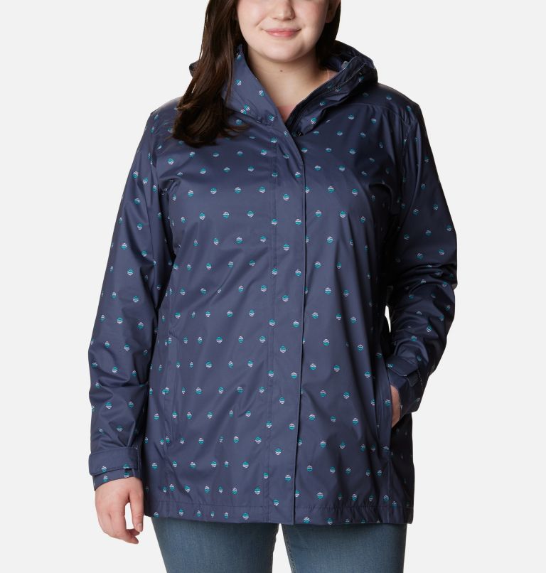 Women’s Splash A Little II Rain Jacket - Plus Size, Color: Nocturnal Swell Dots Print, image 1