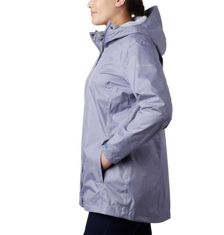 Women’s Splash A Little II Rain Jacket - Plus Size, Color: New Moon Titch Diamond Print, image 3