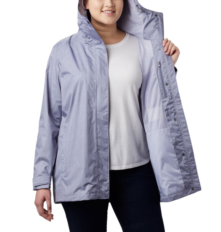 Women’s Splash A Little II Rain Jacket - Plus Size, Color: New Moon Titch Diamond Print, image 5