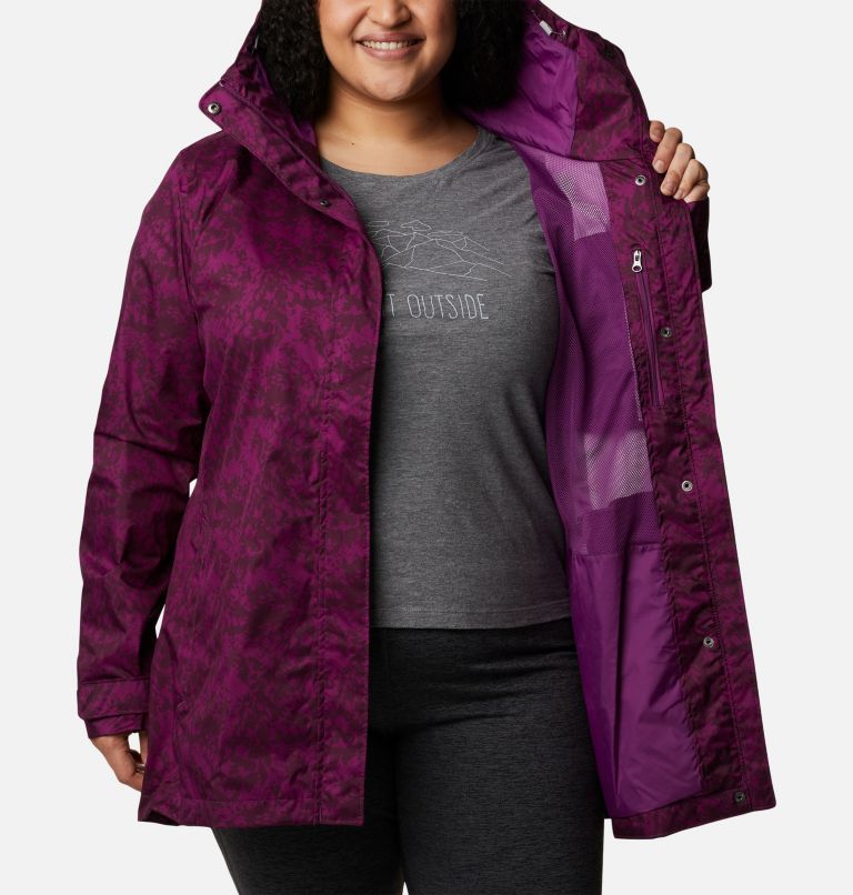 Splash A Little II Jacket | 576 | 1X, Color: Plum Florescence Print, image 5